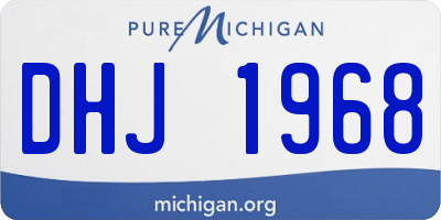 MI license plate DHJ1968
