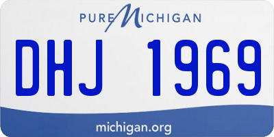 MI license plate DHJ1969