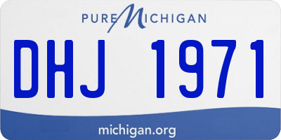 MI license plate DHJ1971