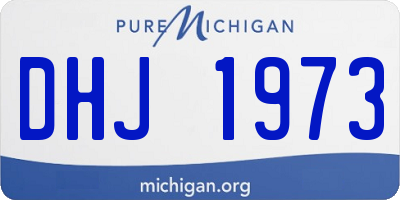 MI license plate DHJ1973