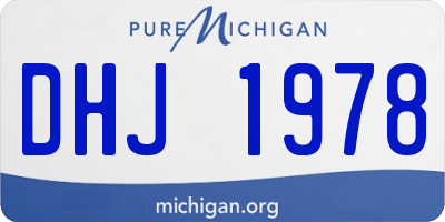MI license plate DHJ1978