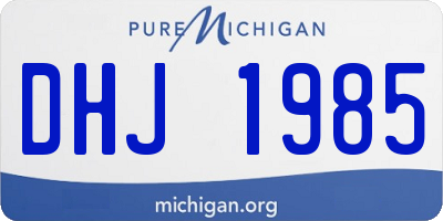 MI license plate DHJ1985