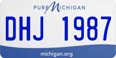 MI license plate DHJ1987