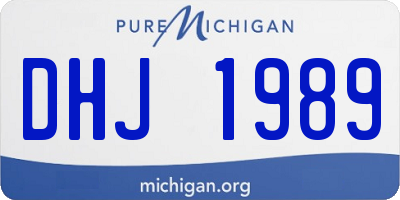 MI license plate DHJ1989