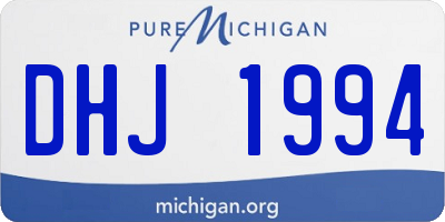 MI license plate DHJ1994