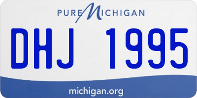 MI license plate DHJ1995