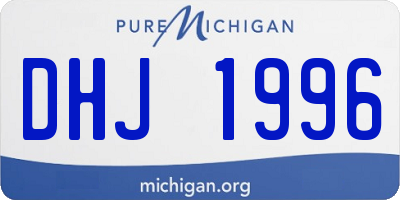 MI license plate DHJ1996