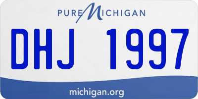 MI license plate DHJ1997