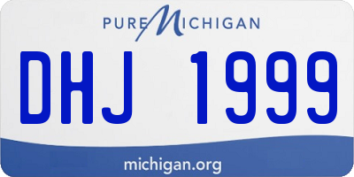 MI license plate DHJ1999