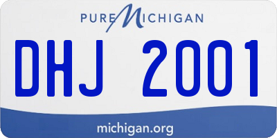 MI license plate DHJ2001