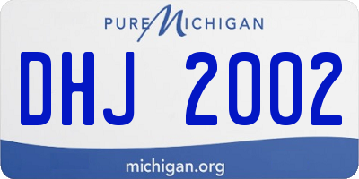 MI license plate DHJ2002