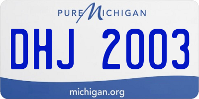 MI license plate DHJ2003