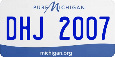 MI license plate DHJ2007