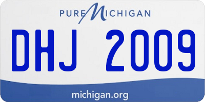 MI license plate DHJ2009