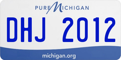 MI license plate DHJ2012