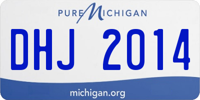 MI license plate DHJ2014