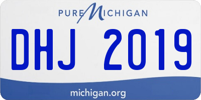 MI license plate DHJ2019