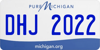 MI license plate DHJ2022
