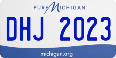 MI license plate DHJ2023