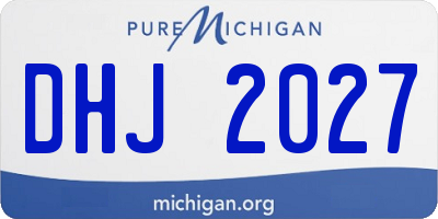 MI license plate DHJ2027