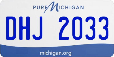 MI license plate DHJ2033