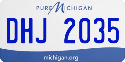 MI license plate DHJ2035