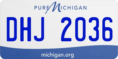 MI license plate DHJ2036
