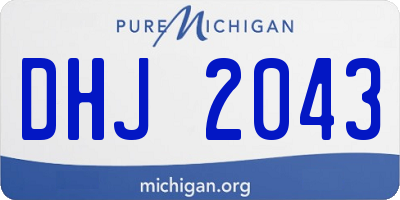 MI license plate DHJ2043