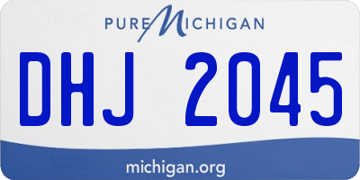MI license plate DHJ2045
