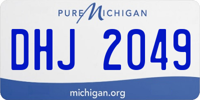 MI license plate DHJ2049