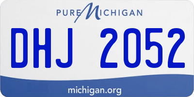 MI license plate DHJ2052