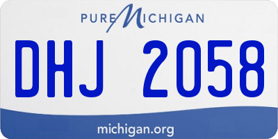 MI license plate DHJ2058