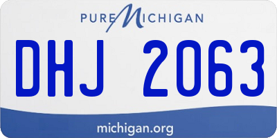 MI license plate DHJ2063