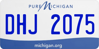 MI license plate DHJ2075