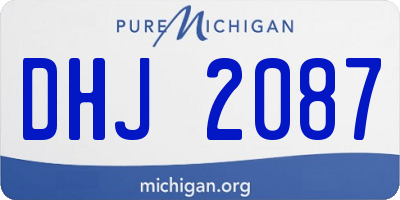 MI license plate DHJ2087