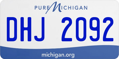 MI license plate DHJ2092