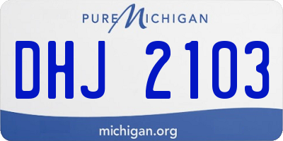 MI license plate DHJ2103