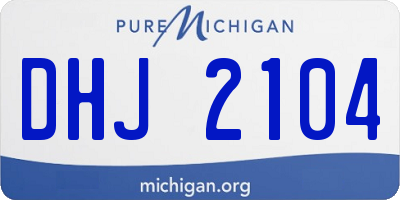 MI license plate DHJ2104