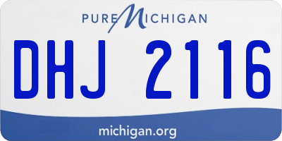 MI license plate DHJ2116