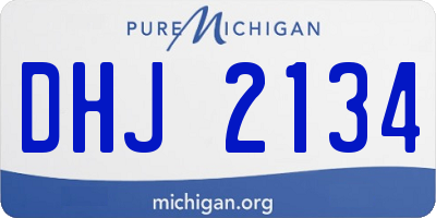 MI license plate DHJ2134