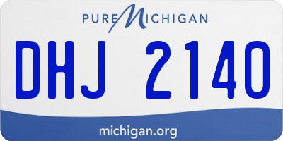 MI license plate DHJ2140