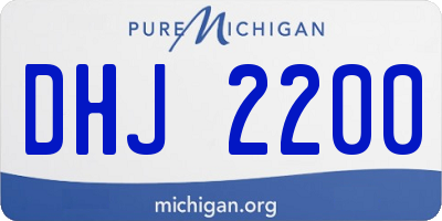 MI license plate DHJ2200