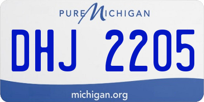 MI license plate DHJ2205