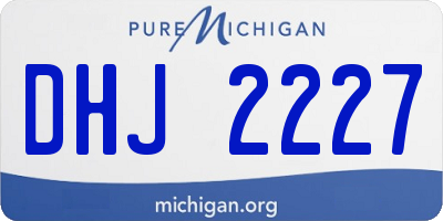 MI license plate DHJ2227