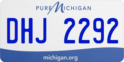 MI license plate DHJ2292