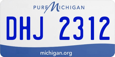 MI license plate DHJ2312