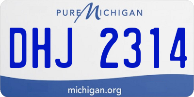 MI license plate DHJ2314