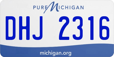 MI license plate DHJ2316