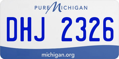MI license plate DHJ2326
