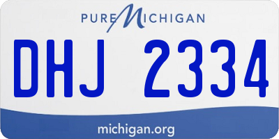 MI license plate DHJ2334